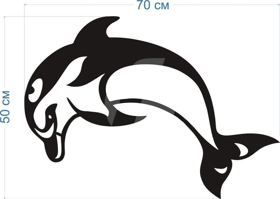 Акриловое зеркало "Дельфин"