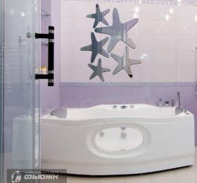 Акриловое зеркало Морские звезды