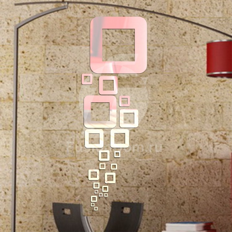 Акриловое зеркало Квадраты