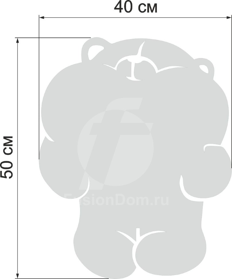 Акриловое зеркало Мишка с сердцем