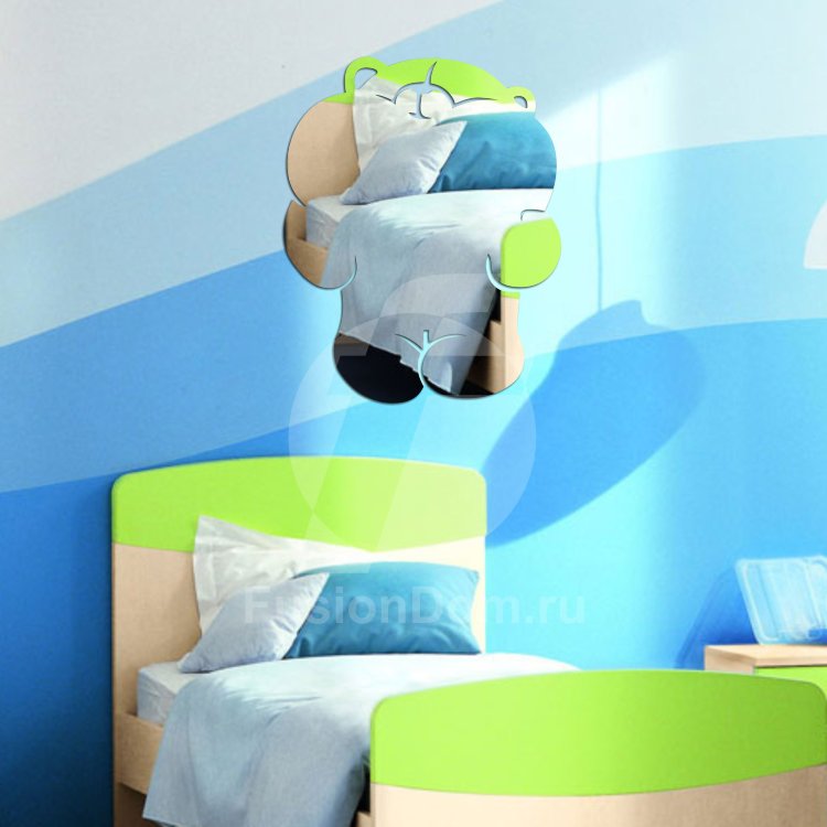 Акриловое зеркало Мишка с сердцем