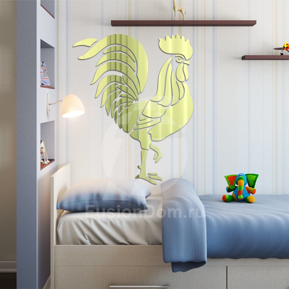 Акриловое зеркало Петушок-гребешок