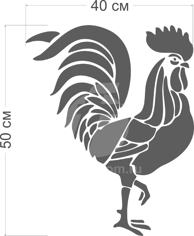 Акриловое зеркало Петушок-гребешок