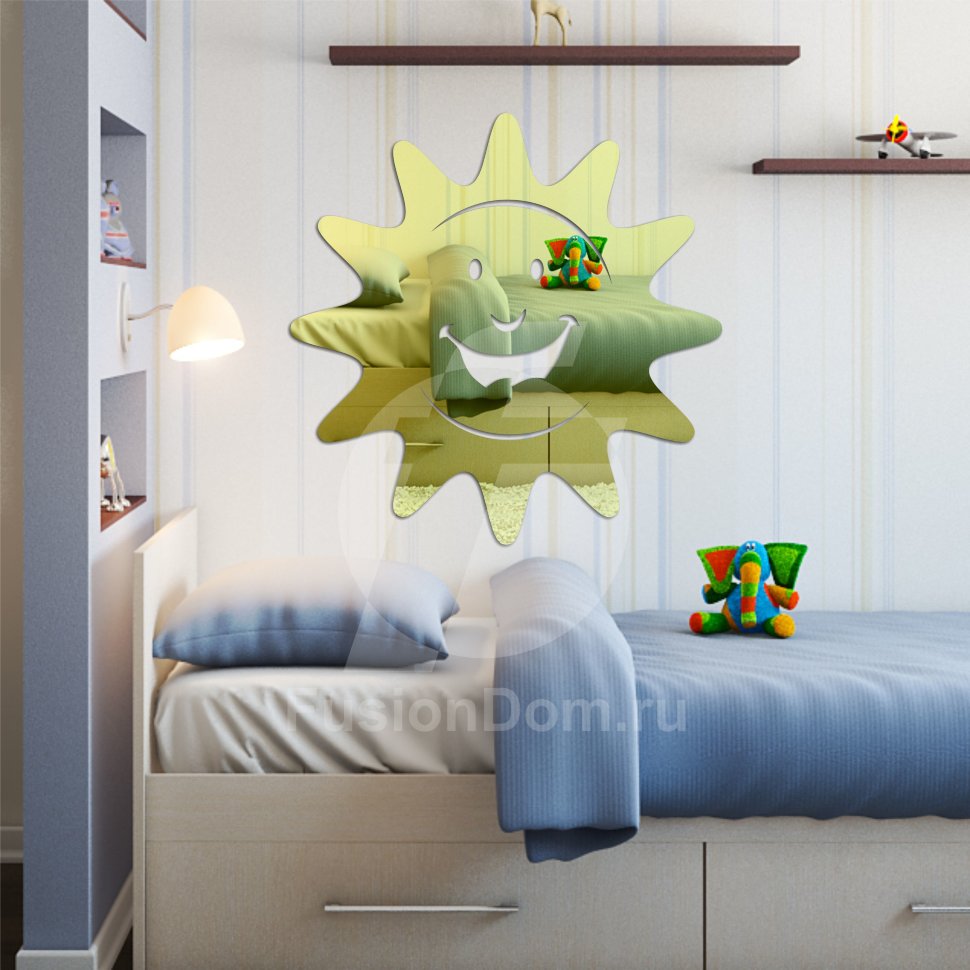 Акриловое зеркало Радостное солнце