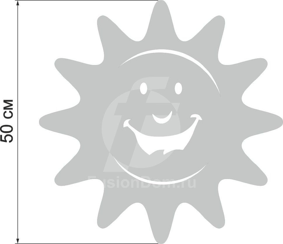 Акриловое зеркало Радостное солнце