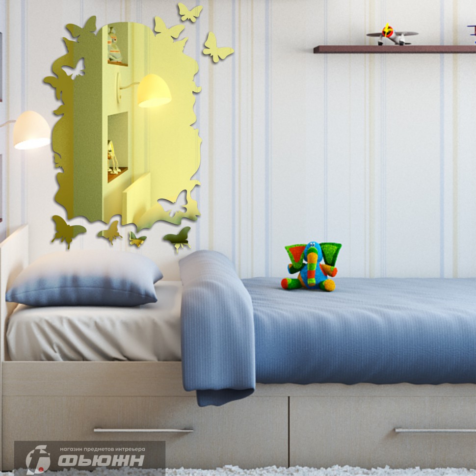 Акриловое зеркало Бабочки улетели