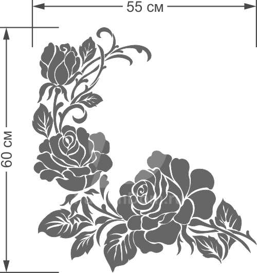 Акриловое Зеркало Восхитительные цветы