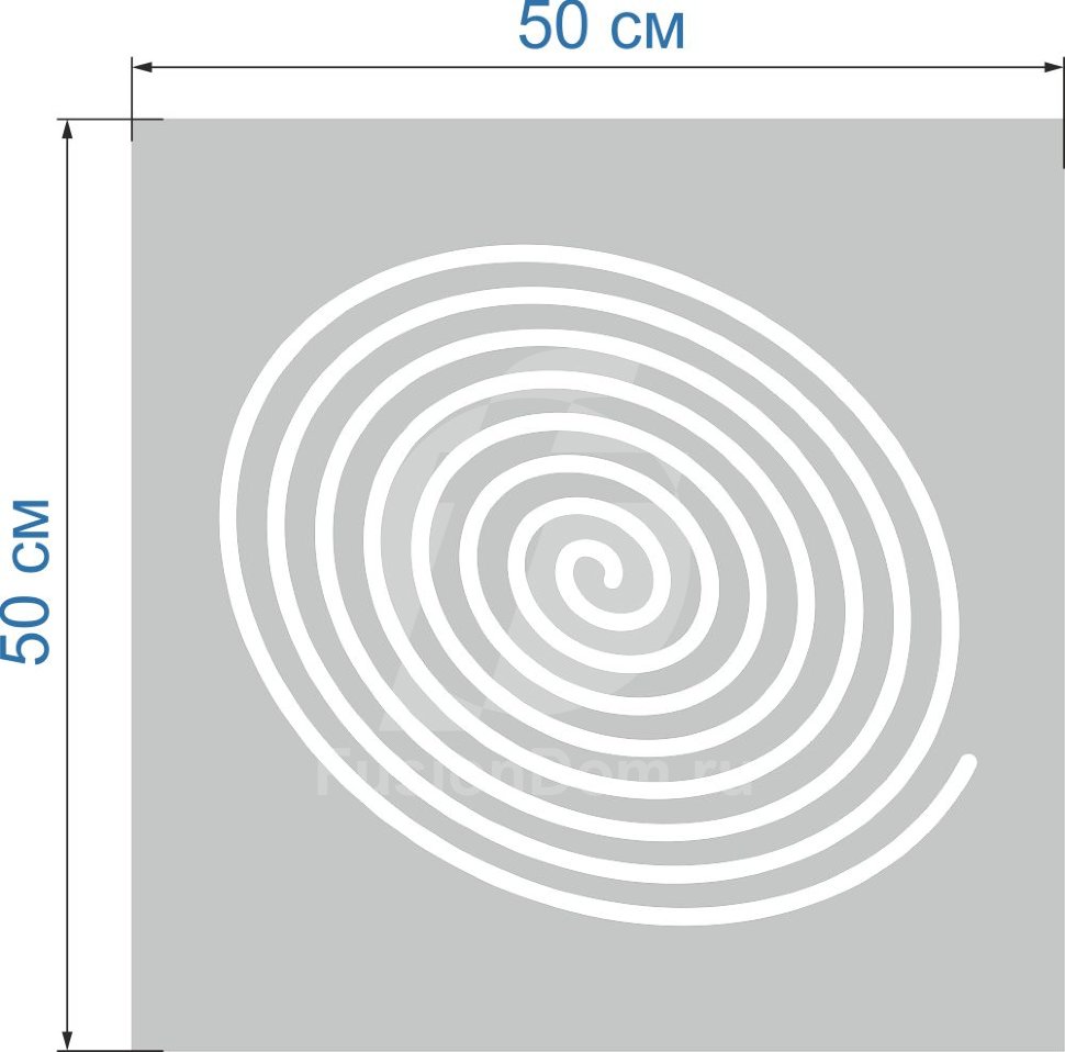 панно Спираль размер