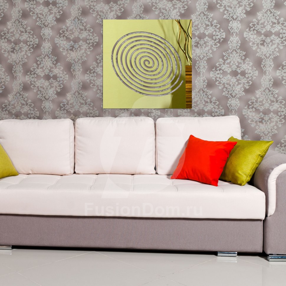 панно Спираль золото