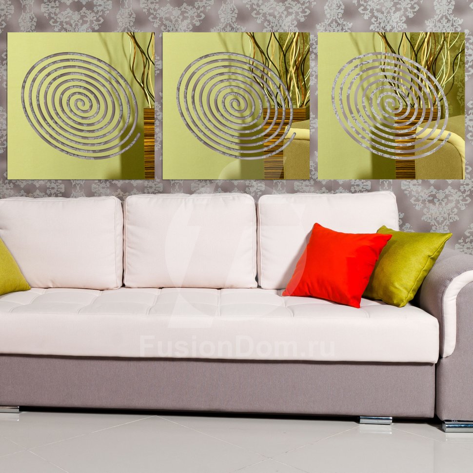 панно Спираль 3 золото