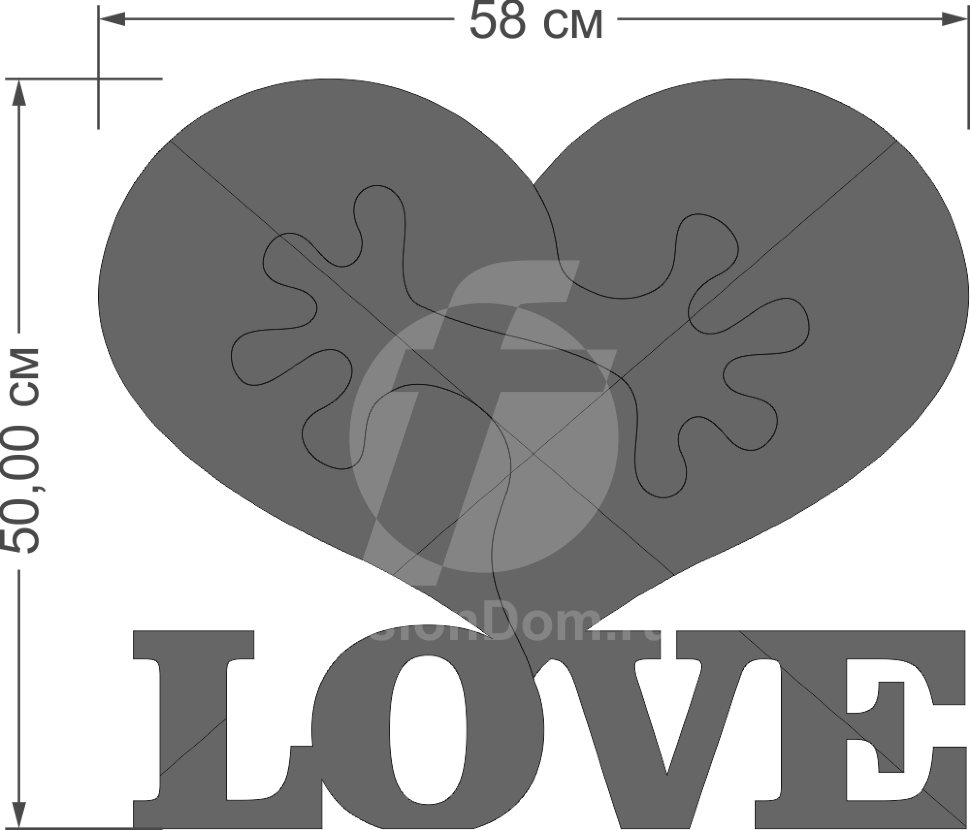 Акриловое Зеркало Вечная любовь