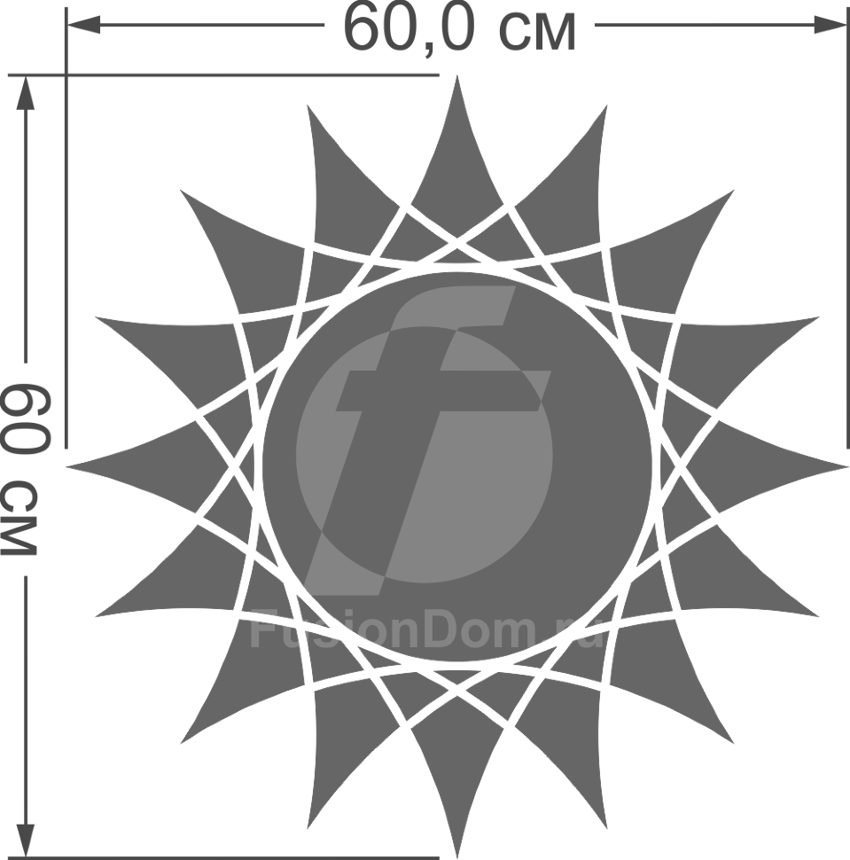 Зеркало Солнце размер