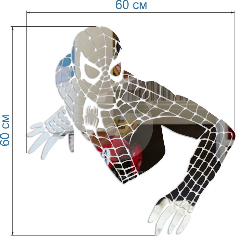 Акриловое зеркало Супер человек паук