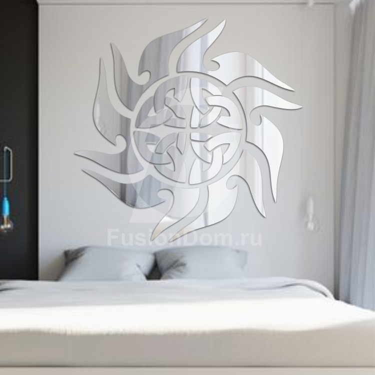 Акриловое зеркало Солнце c лучиками