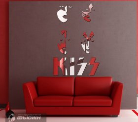 Акриловое зеркало KISS