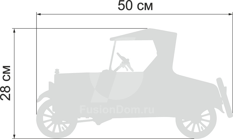 зеркало Ретро-авто размер