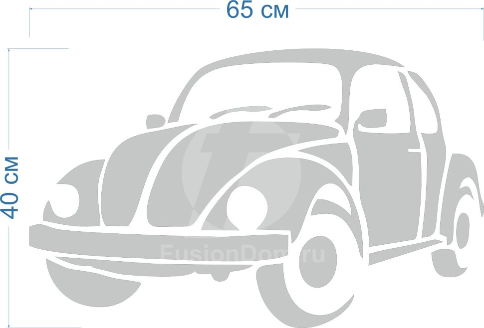 Акриловое зеркало Машинка-Жук