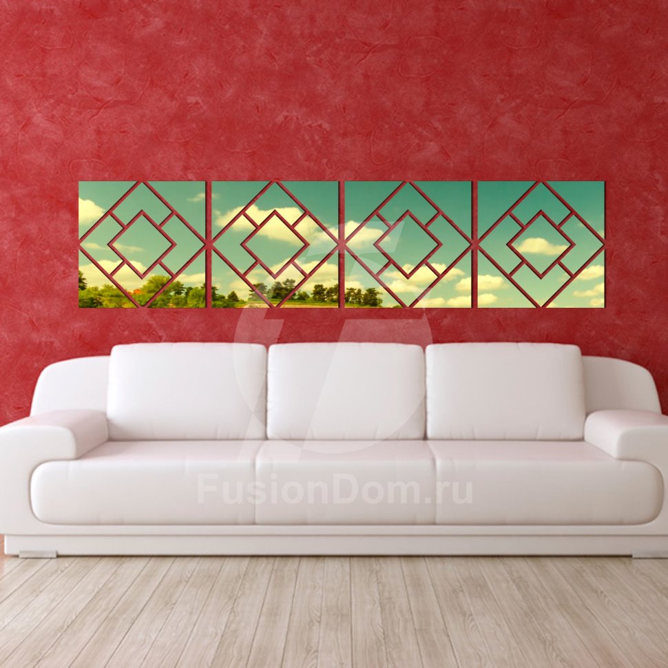 Декоративное акриловое панно Ломанный квадрат