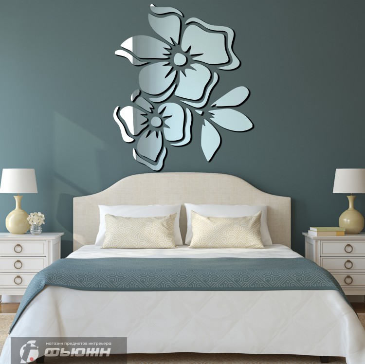 Акриловое Зеркало Два цветка