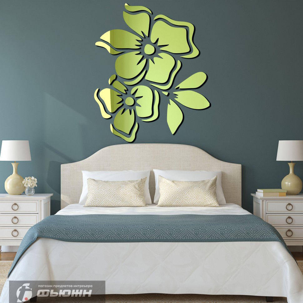 Акриловое Зеркало Два цветка