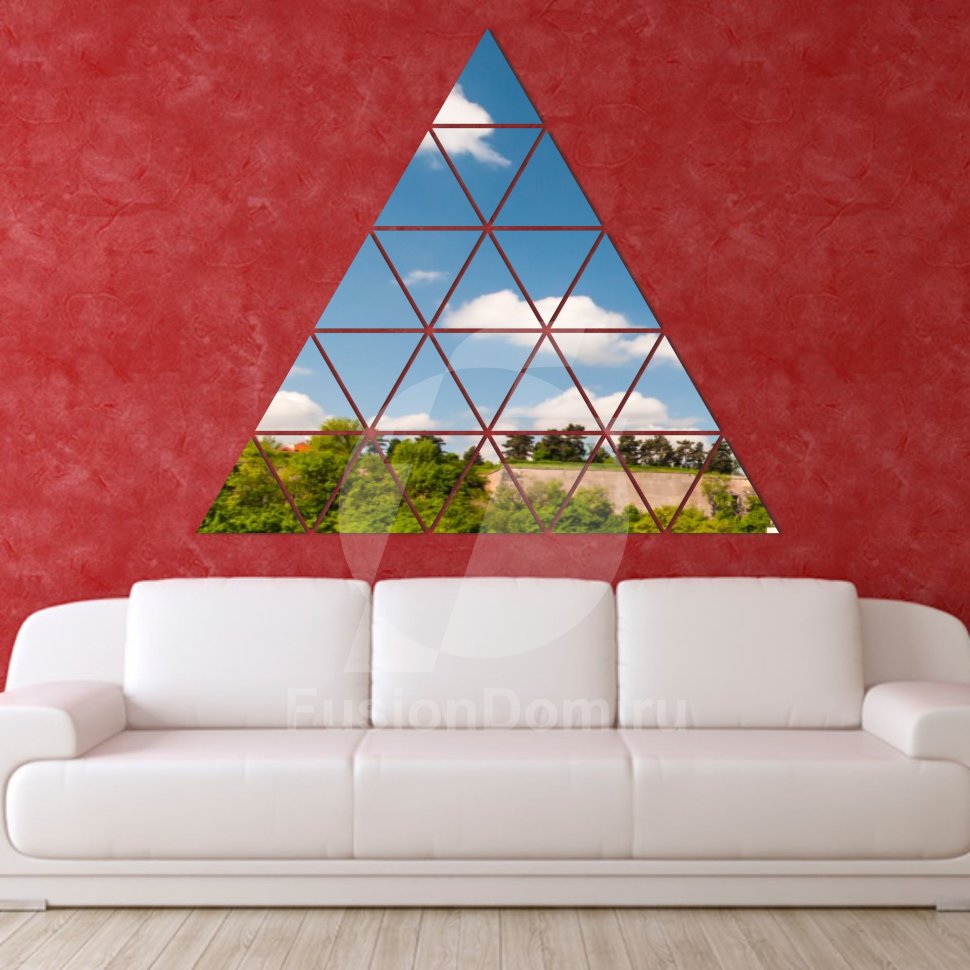 Акриловое Зеркало Треугольная пирамида