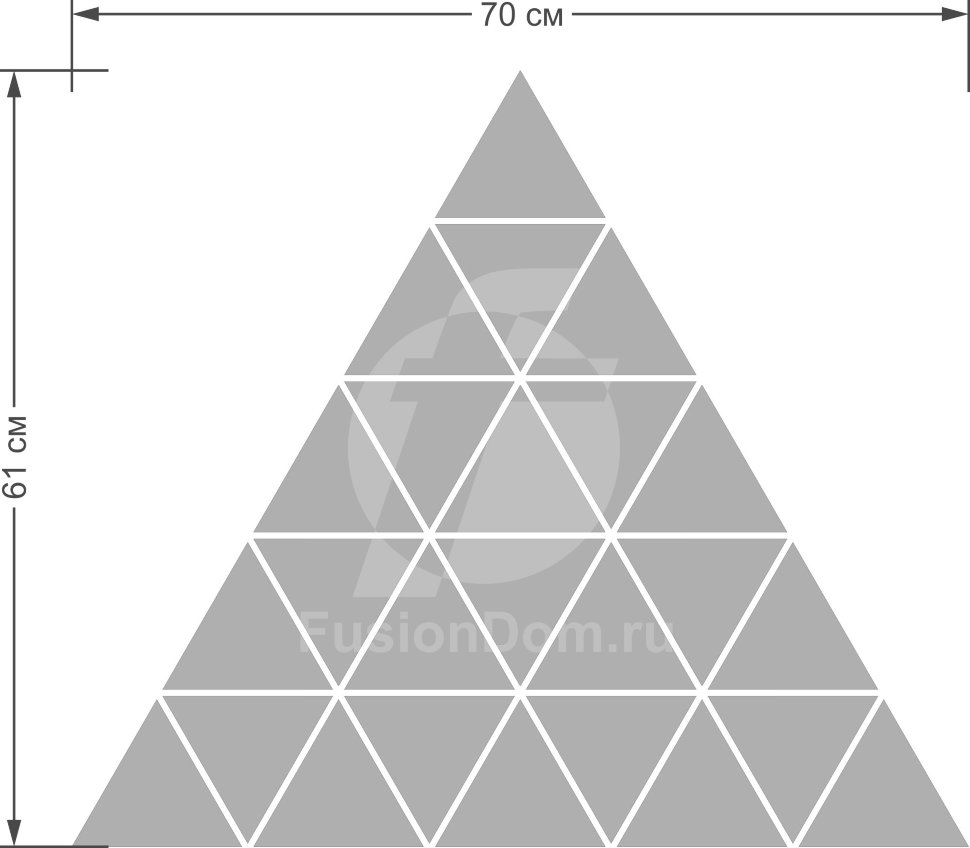 Акриловое Зеркало Треугольная пирамида