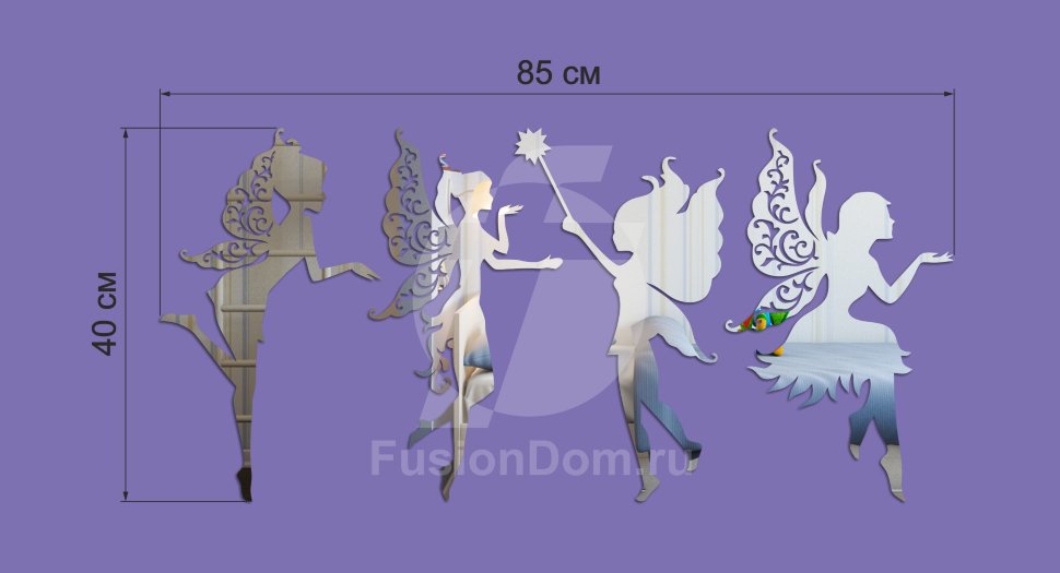 Акриловое зеркало Веселые феи