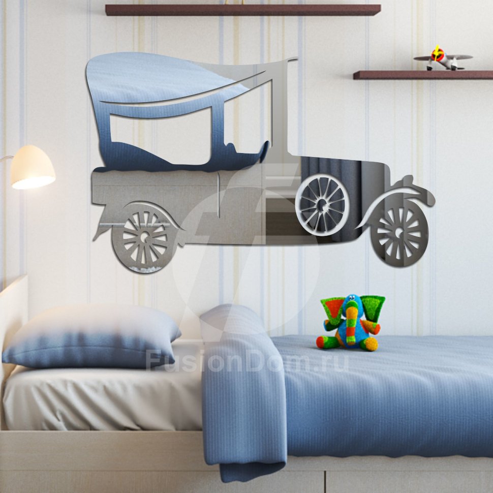 Зеркало Ретро-авто серебро