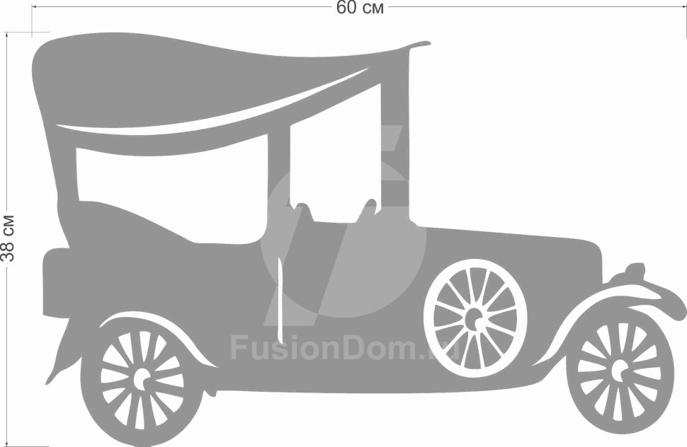 Зеркало Ретро-авто размер