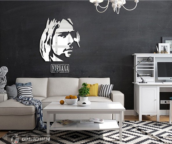 Акриловое зеркало Kurt Donald Cobain