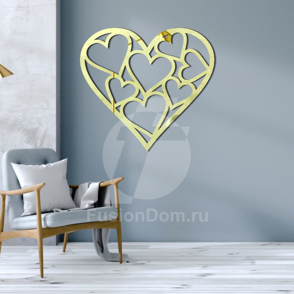 Акриловое Зеркало Сердца в сердце