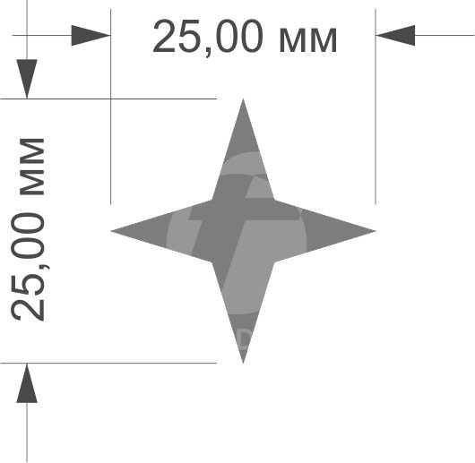 Зеркало мозаика Звездочки размер