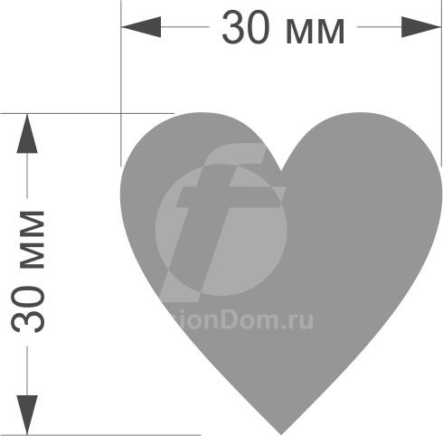 Зеркало мозаика Сердечки размер
