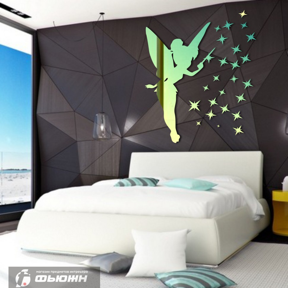 Акриловое Зеркало Фея со звездами