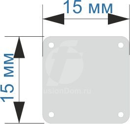 Пришивное зеркальце: Квадрат