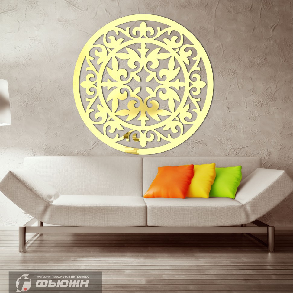 Акриловое зеркало Узоры в круге