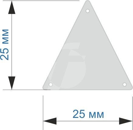 Пришивное зеркальце: Треугольник
