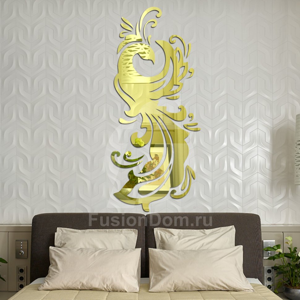 Акриловое зеркало Жар-птица