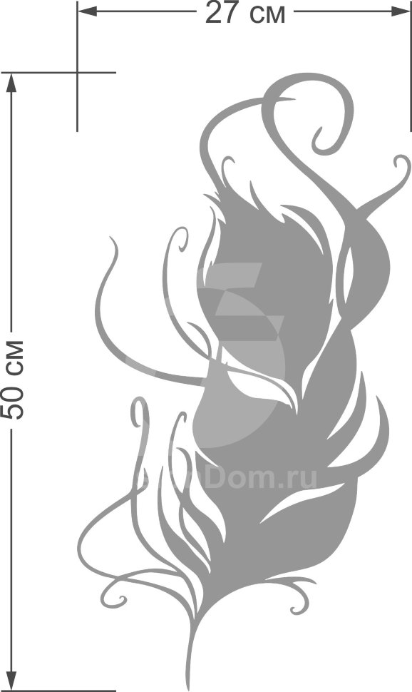 Акриловое зеркало Узорное Перо