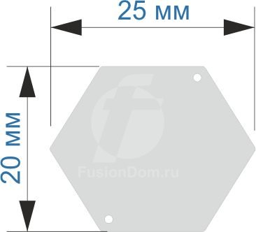 Пришивное зеркальце: Шестиугольник