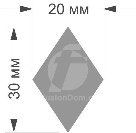 зеркало мозаика Ромб размер