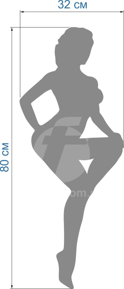 Акриловое зеркало Силуэт девушки