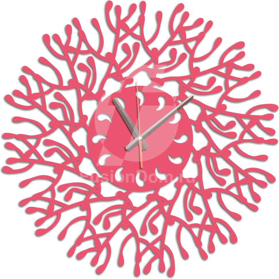 Настенные часы Веточки ярко-розоый