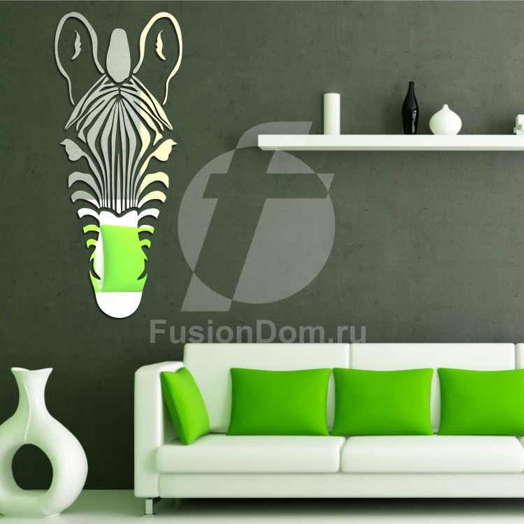 Акриловое зеркало Зебра