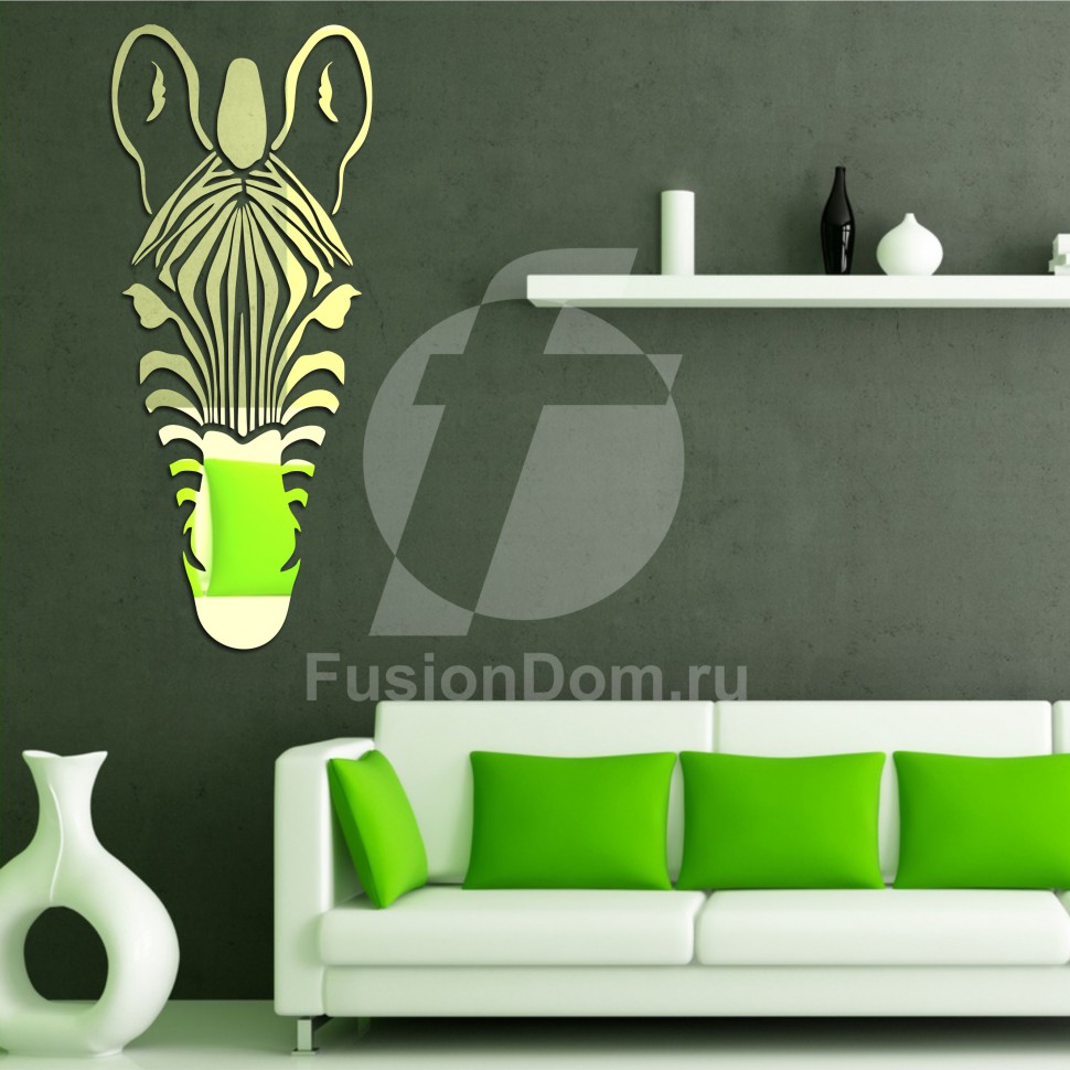 Акриловое зеркало Зебра