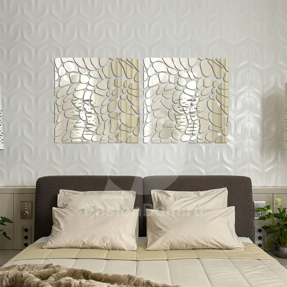 панно Камни серебло 2