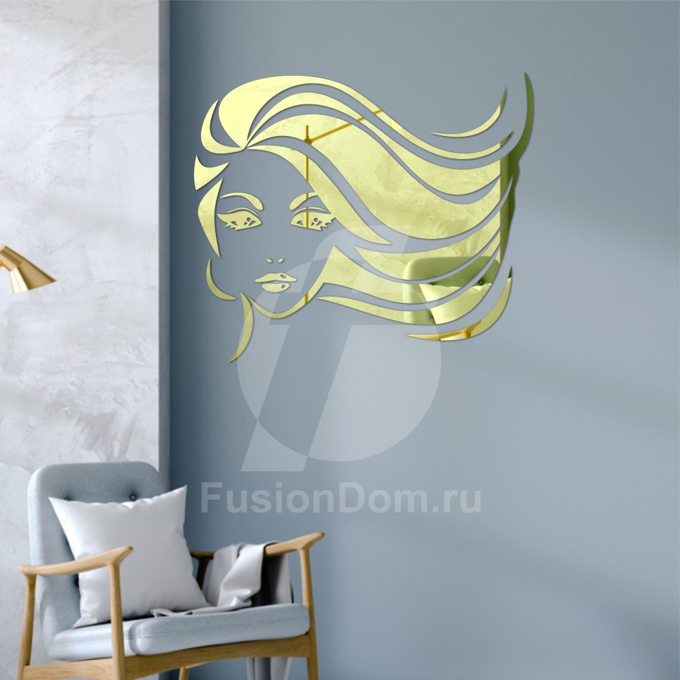 зеркало Личико золото